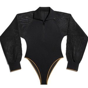 Ivy Park black mesh sleeve bodysuit